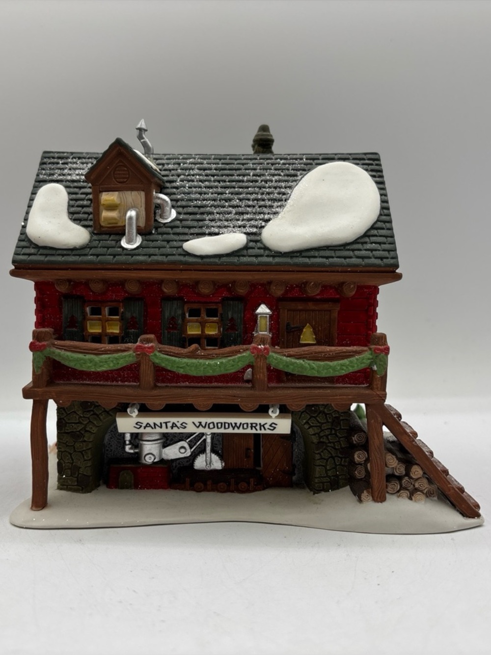 Department 56 1993 Vintage HVC North Pole Series Santa’s Woodworks 56286 Retired